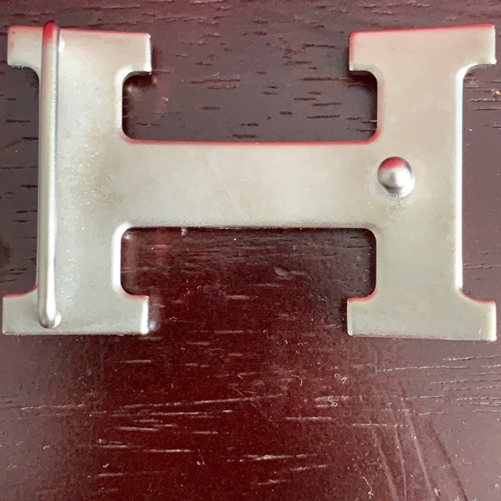 Hermès belt buckle in Palladium hardware